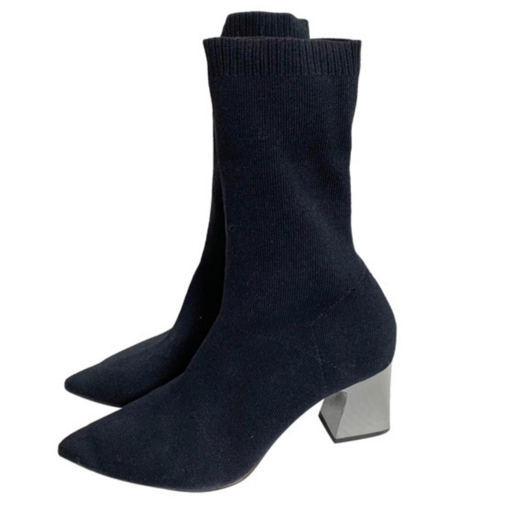 Zara Black Silver Mirrored Bootie